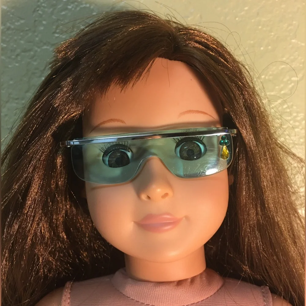 Cute Retro Style Teal Doll Sunglasses - Picture 12 of 12